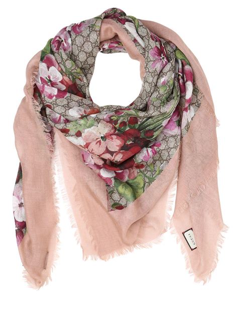 gucci pink floral scarf|Gucci neckerchief.